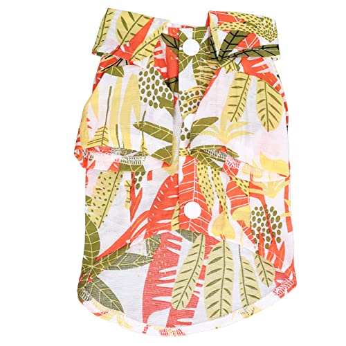 Hawaiianisches Haustierhemd süßes Sommerhunde T-Shirt geeignet für Hochzeitscamping-Surfen (M) von ETAINGYEUN