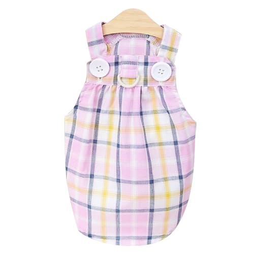 Hundekleidung Baumwollmode Kariertes Kleid leicht zum täglichen Abnutzen (XL) von ETAINGYEUN