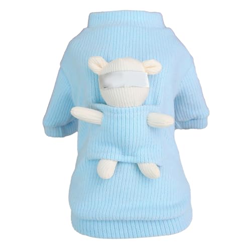 Hundepullover Dicke Winterkleidung Süßes Bärenspielzeug Form warme Kleidung geeignet für Hunde Katzen Bichon Teddy Wolle (XL) von ETAINGYEUN