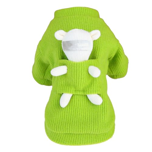 Hundepullover Dicke Winterkleidung Süßes Bärenspielzeug Form warme Kleidung geeignet für Hunde Katzen Bichon Teddy Wolle (XXL) von ETAINGYEUN