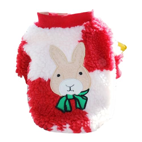 Kleinhunde Neujahr Kleidung süße Weihnachtskleidung für Verschiedene Rassen von Teddy -Hund Bichon Pommerian Pudel Kaninchenjahr Hundekleidung (S) von ETAINGYEUN