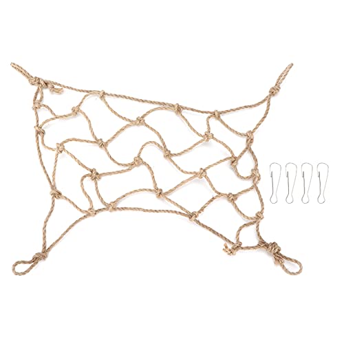 Pet Climbing Net Hanf Seilleiter für Papageien Hamster Katze Kaninchen geeignet (Kleine 9x9x11cm/ 3,54x3.54x4.33in) von ETAINGYEUN
