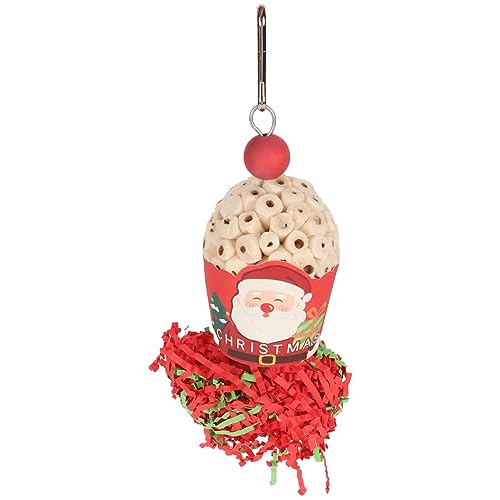 Weihnachtsvogel Futtersuche Spielzeug sichere leuchtende Farben lindern Langeweile Papageien kauen Spielzeug kleine mittlere Vögel von ETAINGYEUN