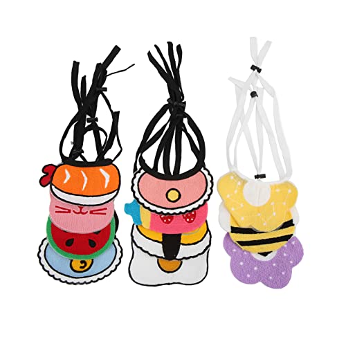 Wolle Geflochtene Cartoon Haustier Halsbänder 11 Pack Niedliche Einstellbare Hund Katze Lätzchen Täglichen Party von ETAINGYEUN