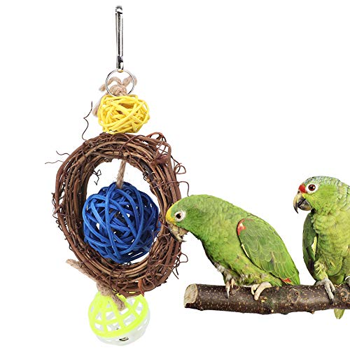 Sicherer, Nicht sepaktakraw Rattan-Reifen for Aufhängen, Beißen, Kauen, Spielen, Vogelspielzeug, Schaukelringe, Papageienzubehör/1355 von ETANULPEX