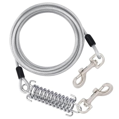 300 cm langes Zugseil für Hunde, flexible Hundeleine mit stoßdämpfender Feder für Spaziergänge im Freien von ETAWDE