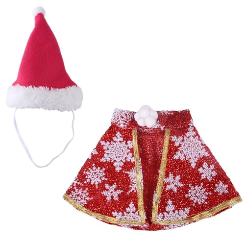 Festival-Katzen-Kostüm, Hut-Set, Cosplay, Haustier-Party, Umhang mit Weihnachtsmannmütze, Weihnachtsumhang für Haustiere, Festival, Hund, Foto-Requisiten, Outfit Festival-Katzen-Kostüm, Hut-Set, Cosplay, Haustier-Party, Umhang mit Weihnachtsmannmütze, Weihnachtsumhang für Haustiere, Festival, Hund, Foto-Requisiten, Outfit von ETAWDE