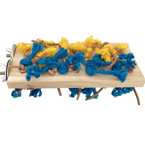 Vogel-Trainingsständer für Käfig, langlebig, Papageienholz-Sitzstange mit bunten Knoten, für kleine und große Sittiche Vogel-Trainingsständer für Käfig, langlebig, Papageienholz-Sitzstange mit bunten Knoten, für kleine und große Sittiche von ETAWDE