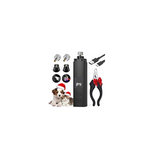 ETENTOUS Krallenschleifer für Hunde | 4-Gang mit LED-Leuchten – Neuester Profi Krallenschleifer mit 3 Anschlüssen (mit krallenschere), Superleise, Dog Nail Grinder für Große, Mittelgroße, Kleine Hunde von ETENTOUS