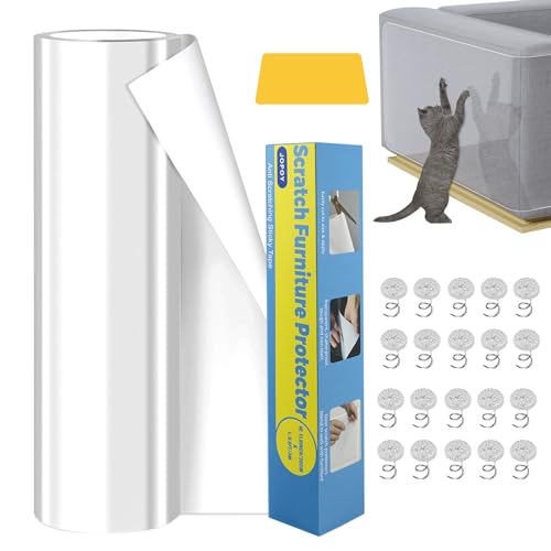 ETENTOUS Kratzschutz Katze Tape, 30CM*3M Anti Kratz Folie für Katzen, Kratzschutz Sofa Katze Pad, Kratzschutzfolie Kratzfesten Schutzfolie für Sofa Wand Tür und Möbel, 20 Schrauben ETENTOUS Kratzschutz Katze Tape, 30CM*3M Anti Kratz Folie für Katzen, Kratzschutz Sofa Katze Pad, Kratzschutzfolie Kratzfesten Schutzfolie für Sofa Wand Tür und Möbel, 20 Schrauben von ETENTOUS