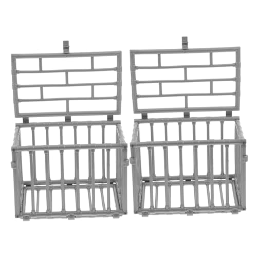 ETHZZLE 2 Stück Miniatur käfig Modell DIY Haustiergehege aus Robustem Abs Kunststoff Detailreich Gestaltetes Mini Haus zubehör für Kreative Bastelprojekte und Puppenhausdekoration ETHZZLE 2 Stück Miniatur käfig Modell DIY Haustiergehege aus Robustem Abs Kunststoff Detailreich Gestaltetes Mini Haus zubehör für Kreative Bastelprojekte und Puppenhausdekoration von ETHZZLE
