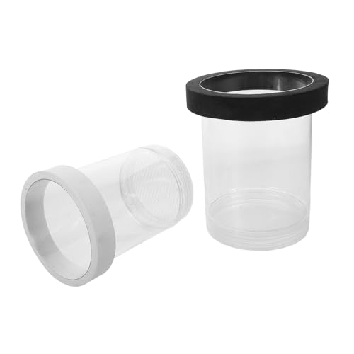 ETHZZLE 2 Stück Teiliges Schwimmende Fischbrut Isolationsbox aus Kunststoff Inkubator für Aquarium Aufzuchtbox mit Feinem und Grobem Netz für Babygarnelen Betta und Guppy Fördert Gesundes von ETHZZLE