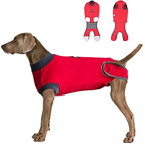 Hunde-Genesungsanzug, Body für nach Operationen, Kegel, Alternativen, Spay Neuter Anzug, chirurgische Genesung Anzug für weibliche männliche Hunde (XXXL, Rot) von ETIAL