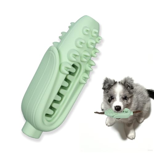 ETIALURE Mais-Kauspielzeug für Hunde, Interaktives Spielzeug für auslaufendes Hundefutter, Slow Feeder für Haustiere zur Reduzierung von Langeweile (Grün) von ETIALURE
