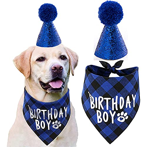 ETOPARS Haustiere Hund Geburtstagsfeier Lieferungen, Hund Katze Geburtstagsfeier Dekorationen, Hund Geburtstag Bandana Hut Set von ETOPARS