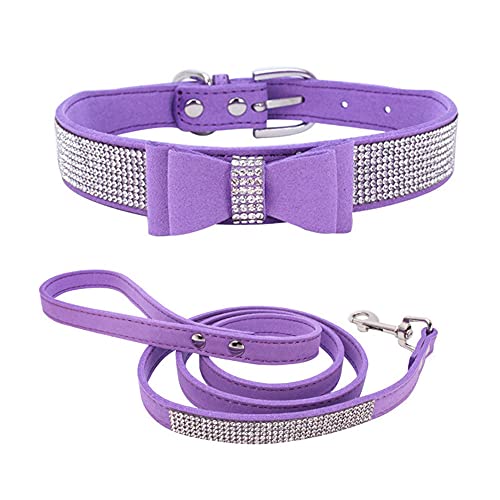 ETOPARS Hundehalsband und Leine mit Strasssteinen, Kristall Diamant Katze Hundehalsband Leine Set, Hundehalsband Geschirr, Hunde Strasshalsband ETOPARS Hundehalsband und Leine mit Strasssteinen, Kristall Diamant Katze Hundehalsband Leine Set, Hundehalsband Geschirr, Hunde Strasshalsband von ETOPARS
