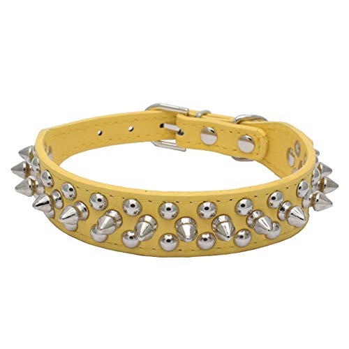 ETOPARS Mit Stacheln besetztes Hundehalsband aus Leder, Bullet Nail Rivet Hundehalsband, Hundehalsband für mittlere und große Hunde Pitbull, Hundeleine Punk ETOPARS Mit Stacheln besetztes Hundehalsband aus Leder, Bullet Nail Rivet Hundehalsband, Hundehalsband für mittlere und große Hunde Pitbull, Hundeleine Punk von ETOPARS