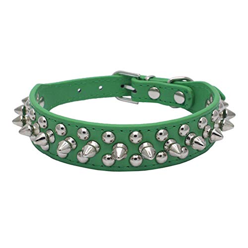 ETOPARS Mit Stacheln besetztes Hundehalsband aus Leder, Bullet Nail Rivet Hundehalsband, Hundehalsband für mittlere und große Hunde Pitbull, Hundeleine Punk ETOPARS Mit Stacheln besetztes Hundehalsband aus Leder, Bullet Nail Rivet Hundehalsband, Hundehalsband für mittlere und große Hunde Pitbull, Hundeleine Punk von ETOPARS