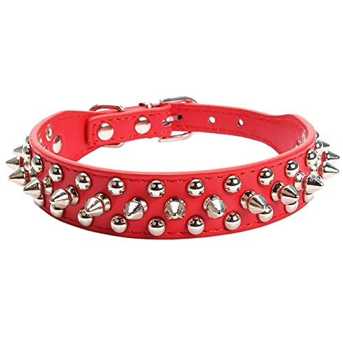 ETOPARS Mit Stacheln besetztes Hundehalsband aus Leder, Bullet Nail Rivet Hundehalsband, Hundehalsband für mittlere und große Hunde Pitbull, Hundeleine Punk ETOPARS Mit Stacheln besetztes Hundehalsband aus Leder, Bullet Nail Rivet Hundehalsband, Hundehalsband für mittlere und große Hunde Pitbull, Hundeleine Punk von ETOPARS