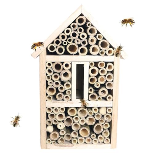 Insekten-Bienenhaus aus Holz, Naturholz, Käfer, Hotel, Unterschlupf, Garten, Nistkasten (Stil 2, Bildshow) von ETRAVEL