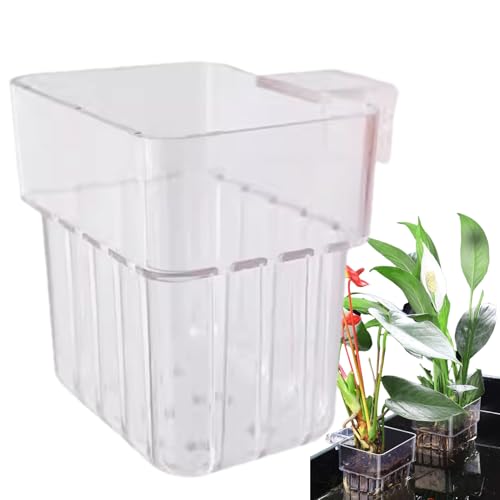 ETUCYNG Aquarium-Pflanzenaufhänger – transparente Wasser-Pflanztöpfe – Aquarium-Pflanztopf, Wasserbecher, Pflanzenhalter für lebende Aquarium-Dekoration von ETUCYNG