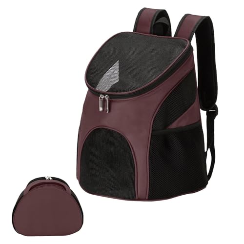 ETUCYNG Atmungsaktiver Katzenrucksack 33x30x24cm Erweiterbar Katzenrucksack Nylon Atmungsaktiver Welpenrucksack Hunderucksack Faltbarer Haustierrucksack Für Katzen Und Kleine Hunde von ETUCYNG