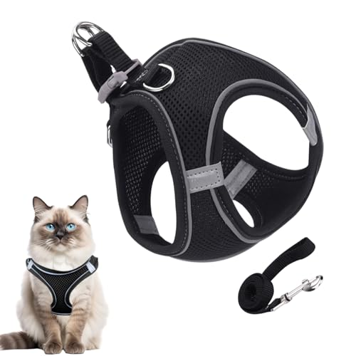 ETUCYNG Ausbruchsicheres Katzengeschirr, Katzengeschirr und Leine, Welpenweste, Halsband, Haustierbedarf für Sicherheitstraining, Reisen, Wandern, Rucksack, Outdoor-Abenteuer ETUCYNG Ausbruchsicheres Katzengeschirr, Katzengeschirr und Leine, Welpenweste, Halsband, Haustierbedarf für Sicherheitstraining, Reisen, Wandern, Rucksack, Outdoor-Abenteuer von ETUCYNG