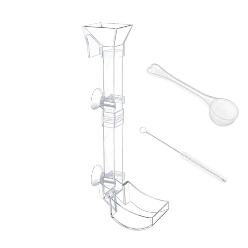 ETUCYNG Fish Tank Feeding Tube GarnelenFutternapf Fisch Futterrohr Rohr Und Futter Schale Für Garnelenfutter Transparentes Saugnapf Fischbecken Futterspender Automat Für Garnele Fische von ETUCYNG
