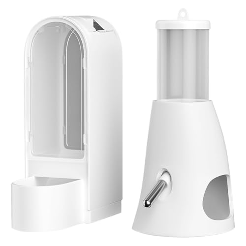 ETUCYNG Hamster Wasserspender | Futter Und Wasserspender Set - Großes Fassungsvermögen Futternapf & Trinkschale Für Zwerghamster Chinchilla Kaninchen Igel von ETUCYNG