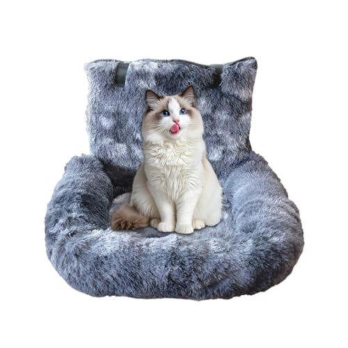 ETUCYNG Hunde-Autositz, 60 x 60 cm, Plüsch, reisesicheres Bett für Autos, Haustier-Reisekissen, waschbar, Haustier-Booster für Fahrzeug, LKW, Camping, Abenteuer, Tierarztbesuch, tägliches Pendeln von ETUCYNG