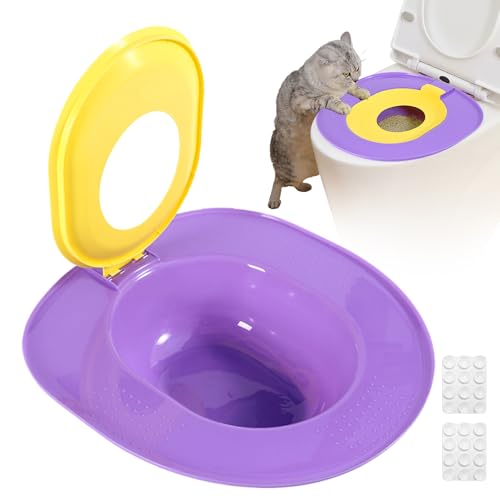 ETUCYNG Katzen Toiletten Trainer,Katzentoilette Training Komplettset | Wiederverwendbar Entfernbar Einfache Reinigung Für Haus Wohnung Kätzchen Reisen von ETUCYNG