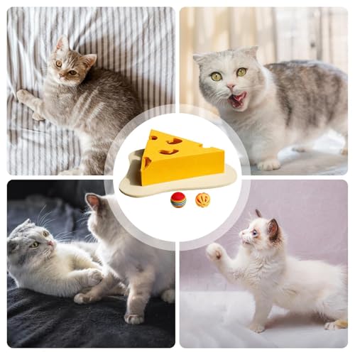 ETUCYNG Katzenkratzbrett,Interaktives Kratzpad In Käseform Für Kätzchen - Robustes Katzenspielzeug Für Alle Größen ETUCYNG Katzenkratzbrett,Interaktives Kratzpad In Käseform Für Kätzchen - Robustes Katzenspielzeug Für Alle Größen von ETUCYNG