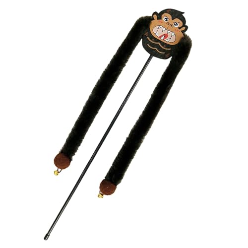 ETUCYNG Katzenstab-Spielzeug, Katzen-Teaser-Stick - Orang-Utan-Katze Interaktives Spielzeug | Lustiges Katzenspielzeug, Katzenstockspielzeug mit Glöckchen, interaktives Teaser-Spielzeug, lockt ETUCYNG Katzenstab-Spielzeug, Katzen-Teaser-Stick - Orang-Utan-Katze Interaktives Spielzeug | Lustiges Katzenspielzeug, Katzenstockspielzeug mit Glöckchen, interaktives Teaser-Spielzeug, lockt von ETUCYNG