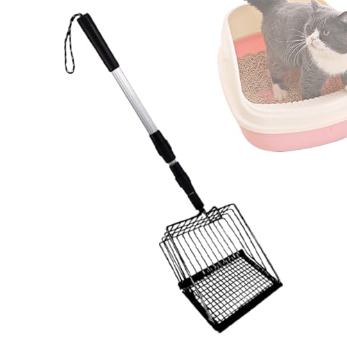 ETUCYNG Metal Cat Müllschaufel, Katzentoilette Schöpfer, Pooper Scooper Katze mit tiefer Schaufel, Ergonomische Weitmäul-Pooper-Sifter für Haushaltsrangierer-Haustierpflege im Freien von ETUCYNG