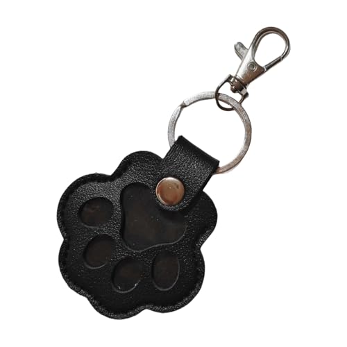 ETUCYNG Pet Memorial 4 Stück Pfoten-Schlüsselanhänger, Haarsammler, niedliche Lederpfote, personalisierte Haustierhaar, Andenken-Box für Geldbörse, Herren, Tasche, Handy, Mädchen von ETUCYNG