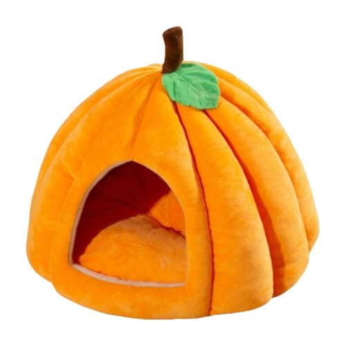 ETUCYNG Pumpkin Haustierbett - Bequemes Haustierhöhlenbett | Waschbarer Kürbis Katze für drinnen und draußen, Schlafsaal, Schlafzimmer, Wohnzimmer, Erkerfenster, Balkon von ETUCYNG