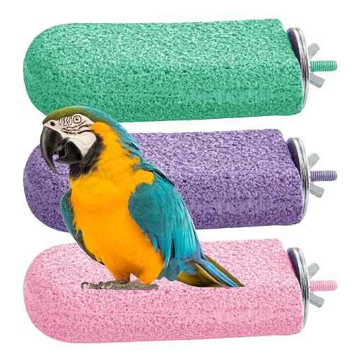 ETUCYNG Shotet Barches für Käfig, Vogelkäfig -Barsch | Eiscreme Harz Vogel Barsch -Übung Spielzeug - 3X Haustierbedarf stehend, Papageienspielzeug für Sittich Cockatiel Lovebird Finken von ETUCYNG