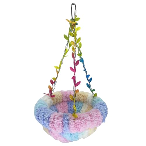 ETUCYNG Vogelhängematte, Vogelbett | Zuchtbett - Winter warmes Vogel Nest House Hängematte Finch Käfig Plüsch für Macaw Shoteet Cockatiels Cockatoo Lovebird von ETUCYNG