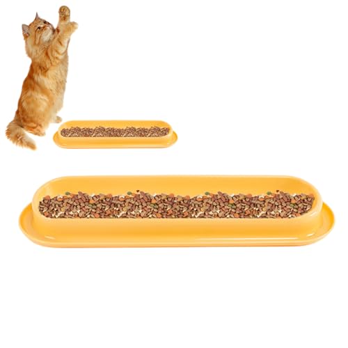 EUBEISAQI Futternapf für Haustiere, lang, um 15 Grad geneigt, für Futter und Wasser, auslaufsicher, für Katzen und Hunde, Haustierbedarf, Reise-Haustiernäpfe für Katze, Hund, Haustier von EUBEISAQI