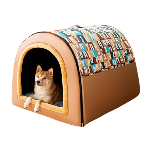 EUBEISAQI Innen Hundehütte - Hochelastisches Kissen Warm Weich Zwinger Bett Matte - Faltbare Hundehütte Welpenhöhle Sofa Schlafnest Bett Warmes Katzennest für Kleine Mittlere Große Hunde Katzen Winter von EUBEISAQI