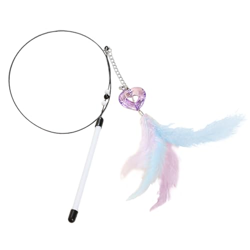 EUBEISAQI Katzen Teaser Spielzeug, einziehbares Katzenspielzeug Haustier Spielzeug mit Glocken - Feather Stick Bell Sound Katzenstangenspielzeug Interaktive Katzenspielzeug Haustier Vorräte Kätzchen EUBEISAQI Katzen Teaser Spielzeug, einziehbares Katzenspielzeug Haustier Spielzeug mit Glocken - Feather Stick Bell Sound Katzenstangenspielzeug Interaktive Katzenspielzeug Haustier Vorräte Kätzchen von EUBEISAQI