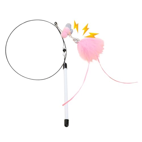 EUBEISAQI Katzen Teaser Spielzeug, einziehbares Katzenspielzeug Haustier Spielzeug mit Glocken - Feather Stick Bell Sound Katzenstangenspielzeug Interaktive Katzenspielzeug Haustier Vorräte Kätzchen EUBEISAQI Katzen Teaser Spielzeug, einziehbares Katzenspielzeug Haustier Spielzeug mit Glocken - Feather Stick Bell Sound Katzenstangenspielzeug Interaktive Katzenspielzeug Haustier Vorräte Kätzchen von EUBEISAQI