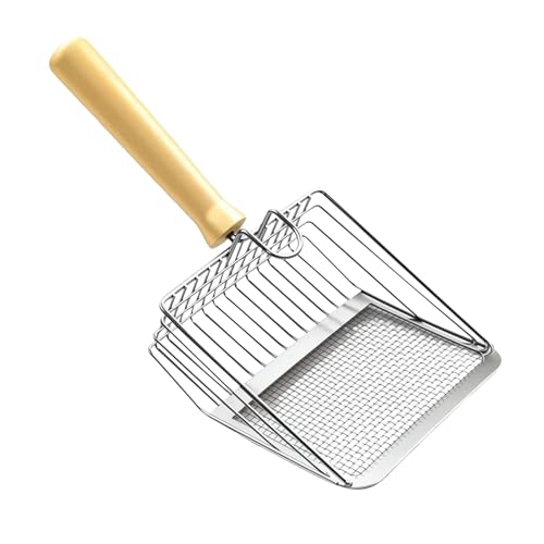EUBEISAQI Katzenstreuschaufel, Aluminium-Legierung, Streuschaufel mit Holzgriff, Netzschaufel, Kot-Siebwerkzeug, Edelstahlschaufel für die Reinigung von Käfigen, Huhn, Kleintieren EUBEISAQI Katzenstreuschaufel, Aluminium-Legierung, Streuschaufel mit Holzgriff, Netzschaufel, Kot-Siebwerkzeug, Edelstahlschaufel für die Reinigung von Käfigen, Huhn, Kleintieren von EUBEISAQI