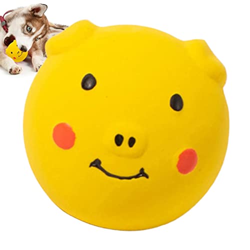 EUBEISAQI Quietschendes Hundespielzeug, Cartoon-Schweine-Form, Welpen-Ball, Spielzeug für kleine, mittelgroße und große Rassen, unterstützt aktives Beißen EUBEISAQI Quietschendes Hundespielzeug, Cartoon-Schweine-Form, Welpen-Ball, Spielzeug für kleine, mittelgroße und große Rassen, unterstützt aktives Beißen von EUBEISAQI