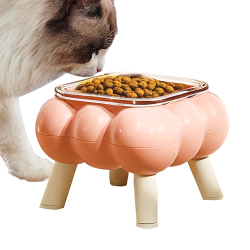 Erhöhter Futternapf für Katzen, erhöhter Futternapf, hoher Bein-Wassernapf, Anti-schwarzes , Haustier-Futterspender zum Füttern, Trinken, Zuhause, Reisen, täglich, Innen- und Außenbereich von EUBEISAQI