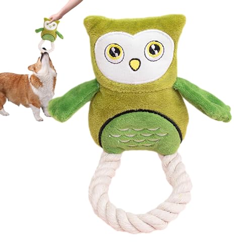 Eule quietschendes Hundespielzeug, Eulen-Hundekauspielzeug - Interaktives Spielzeug aus weichem Plüsch mit quietschendem Haustier,Langlebiges interaktives Kauspielzeug für Welpen, Plüsch-Hundespielzeu Eule quietschendes Hundespielzeug, Eulen-Hundekauspielzeug - Interaktives Spielzeug aus weichem Plüsch mit quietschendem Haustier,Langlebiges interaktives Kauspielzeug für Welpen, Plüsch-Hundespielzeu von EUBEISAQI