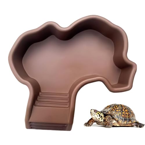 Futterschale für Schildkröten, Reptilienfutter mit Rampe, Dekoration, Becken, Landschaftsbau, Sonnenplattformen, Aquarium-Ornament für Einsiedlerkrebse, , Bartdrache, Schlange Futterschale für Schildkröten, Reptilienfutter mit Rampe, Dekoration, Becken, Landschaftsbau, Sonnenplattformen, Aquarium-Ornament für Einsiedlerkrebse, , Bartdrache, Schlange von EUBEISAQI