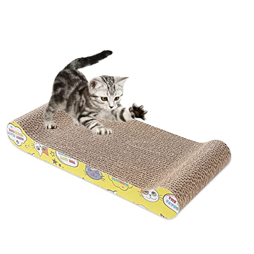 Kätzchen-Kratzbrett,Katzen-Kratzbrett aus Wellpappe - Kratzspielzeug mit Katzenminze, Kratzbett, Relaxing Pad, Lounge Bed, Furniture Protector Eubeisaqi von EUBEISAQI