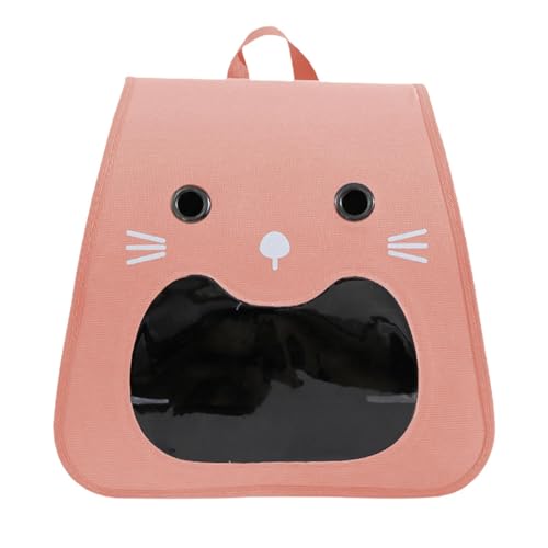Katzenrucksack | Atmungsaktive Katzentasche | Faltbare Haustier-Reisetasche, Tragbare Smiling Face Pet Tragetasche mit mehreren Belüftungsöffnungen für Reisen von EUBEISAQI