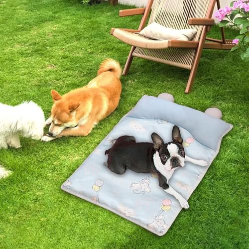 Kühlmatte für Hunde – Kühlmatte für Haustiere, Eismatte mit Kissen für Kiste, Käfig, Zwinger, Sofa, Auto, heißes Wetter, Schlafzimmer, nach dem Training, drinnen und draußen von EUBEISAQI